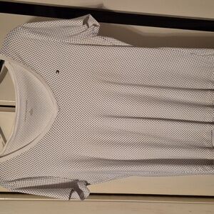 Tommy Hilfiger White and Black Dotted Tee